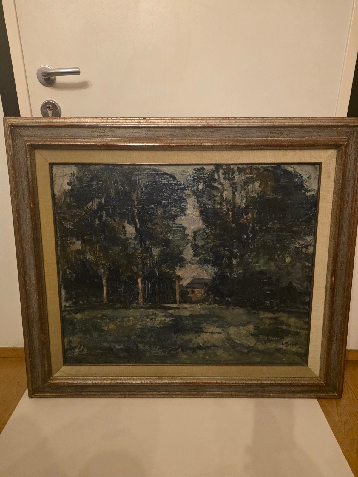 Victor Thonet (1885–1952) – Monumentaal landschap "Het verfa, Peinture à l'huile, Paysage, Signé, Enlèvement