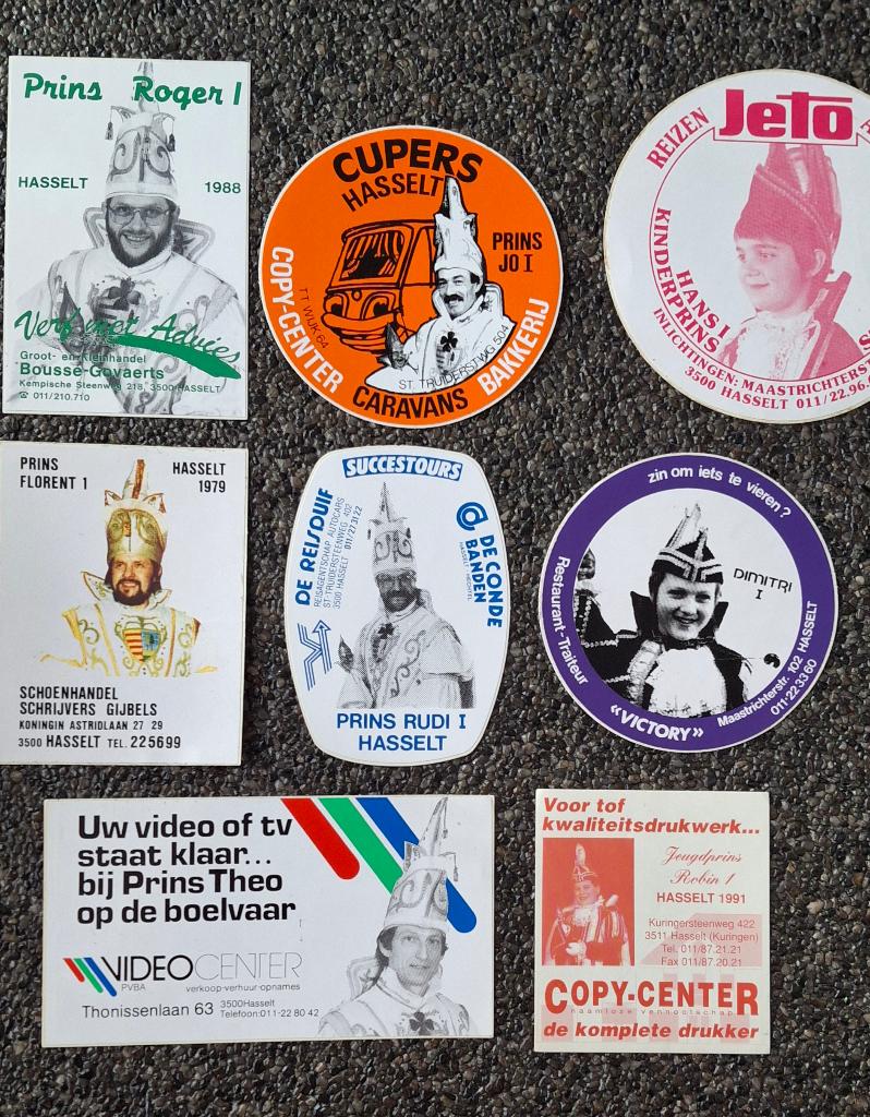 Stickers Prince Carnival Hassel à vendre séparément 3 euro, Collections, Autocollants, Comme neuf, Société ou Association, Enlèvement ou Envoi