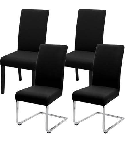 6 Chaises - Salle à manger à recouvrir, Huis en Inrichting, Stoelen, Ophalen, Gebruikt, Zwart, Moderne traineau