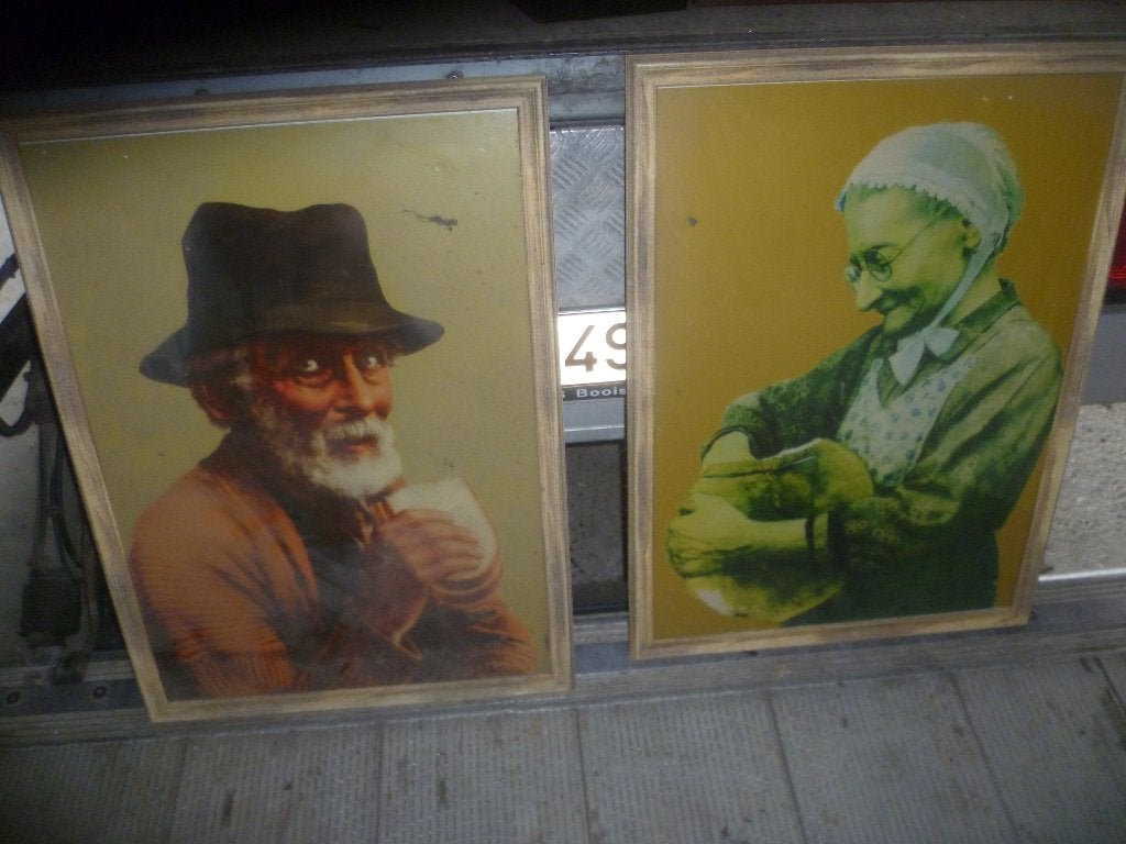 2 OUDE KADERS MET AFB., Antiek en Kunst, Ophalen