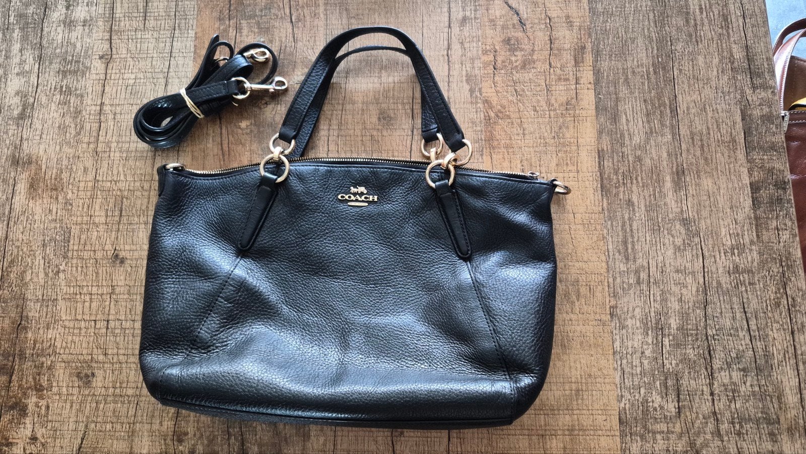 Coach lederen handtas, Handtassen en Accessoires, Tassen | Damestassen, Ophalen of Verzenden, Handtas