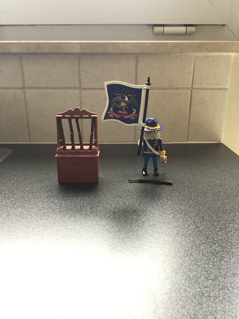 Generaal van de Unie met vlag en wapenkast., Kinderen en Baby's, Speelgoed | Playmobil, Ophalen of Verzenden, Historisch