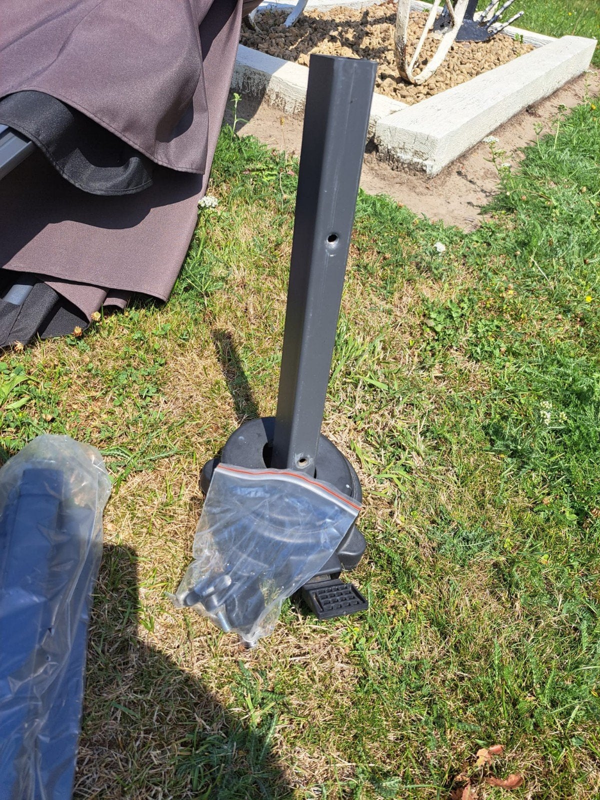 Parasol 3x3m, Ophalen