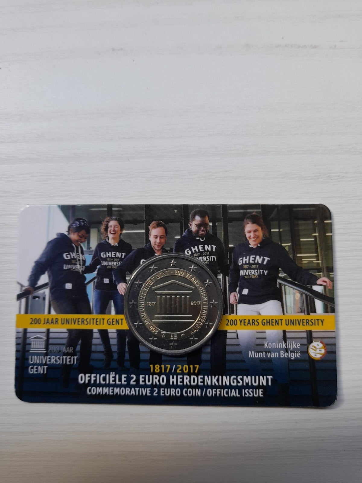 coincard 2 euro herdenkingsmunt  Belgie 2017, Ophalen of Verzenden, 2 euro