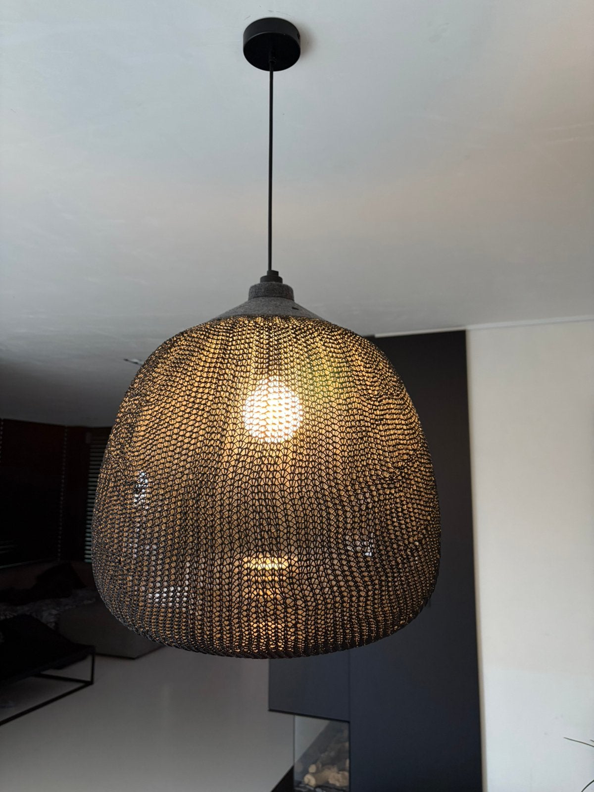 Lampe suspendue Monsieur Tricot, Enlèvement, Comme neuf, Synthétique, Modern , Landelijk