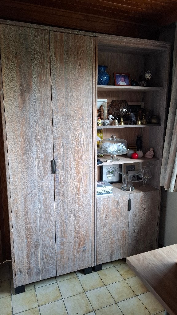 2 eiken kasten, Ophalen, Met plank(en), Modern, landelijk, 200 cm of meer