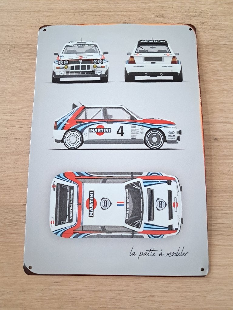 Lancia Delta HF Integrale metalen bord., Verzamelen, Ophalen of Verzenden, Nieuw, Auto's