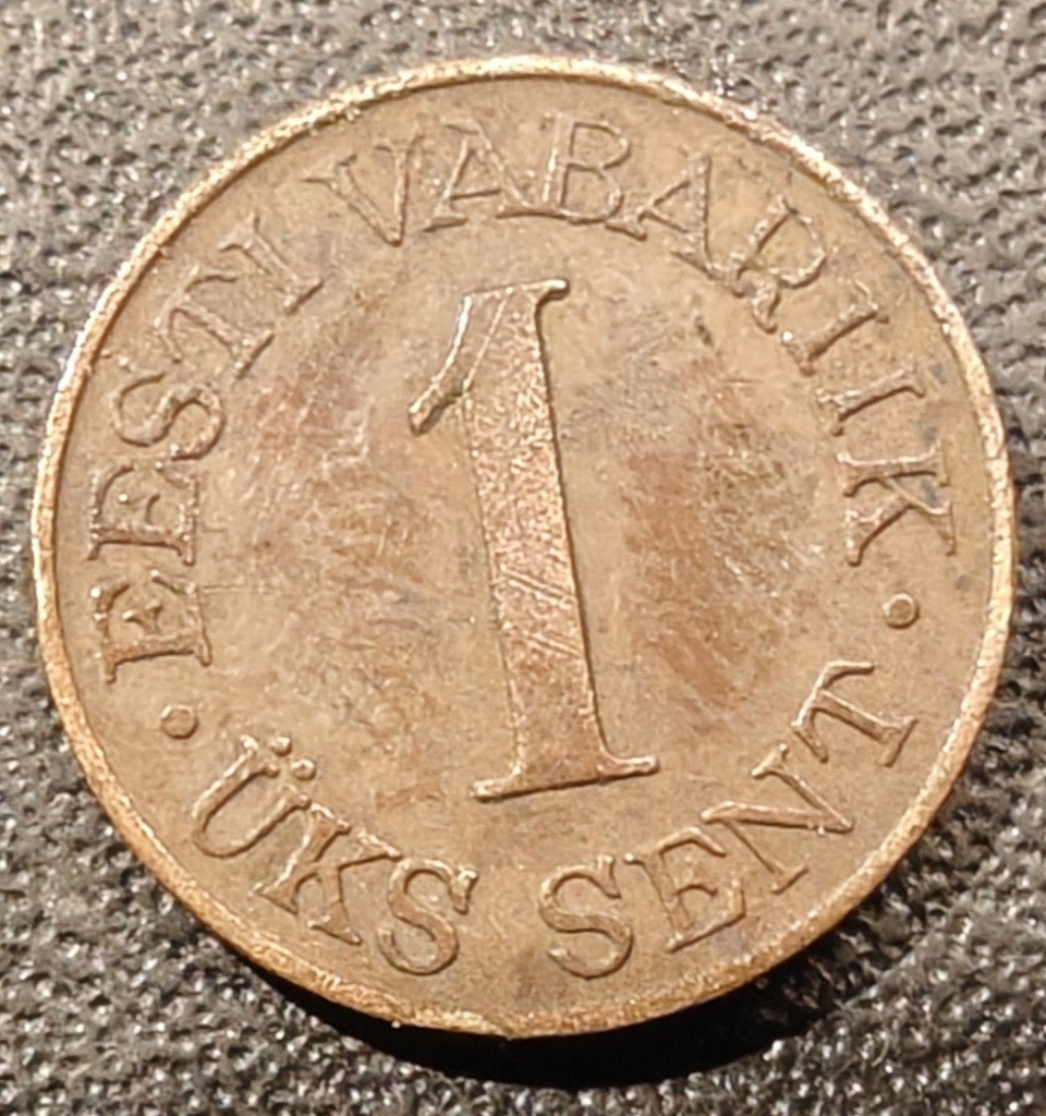 1 sent estland 1939, Ophalen, Munten
