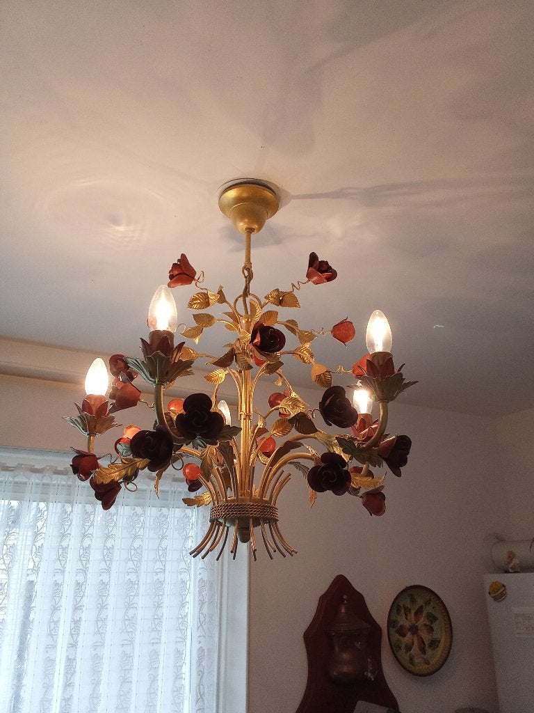 lustre vintage, Maison & Meubles, Lampes | Lustres, Hollywood regency, Enlèvement, Utilisé, E14 (petit)