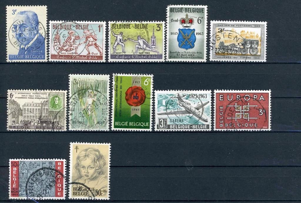 (B) Année 1963 estampillée (1240-1272) -7, Timbres & Monnaies, Timbres | Europe | Belgique, Enlèvement ou Envoi, Affranchi, Oblitéré