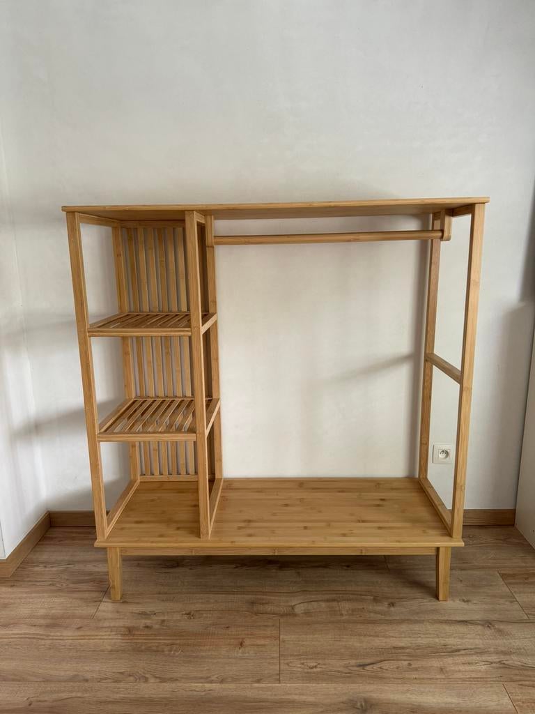 Open bamboo wardrobe, Huis en Inrichting, Kasten | Kleerkasten, 100 tot 150 cm, Alban, Ophalen of Verzenden, Zo goed als nieuw