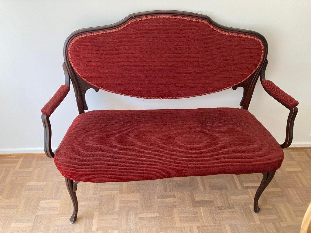 Vintage zitbank suede, Ophalen