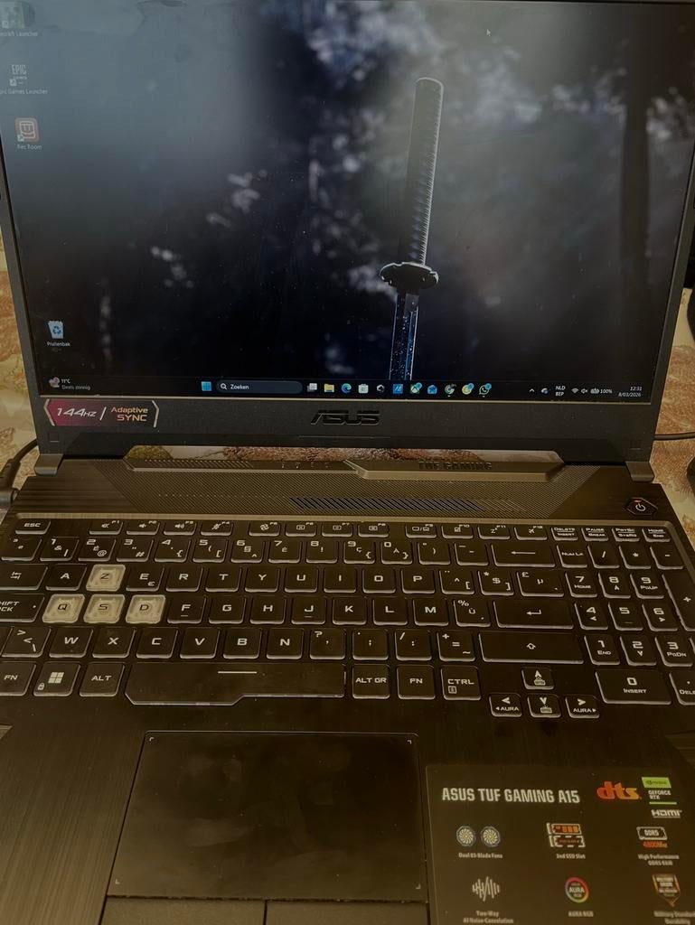 Gaming laptop, Ophalen of Verzenden, Zo goed als nieuw