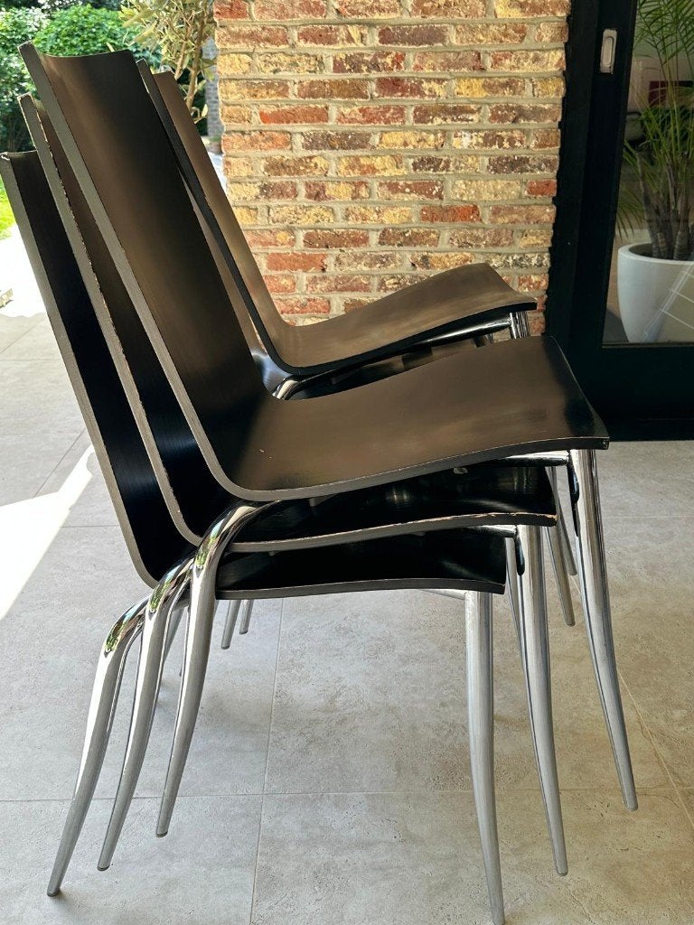 Philippe Starck olly tango stoelen, Huis en Inrichting, Stoelen, Gebruikt, Zwart, Overige materialen, Vijf, Zes of meer stoelen