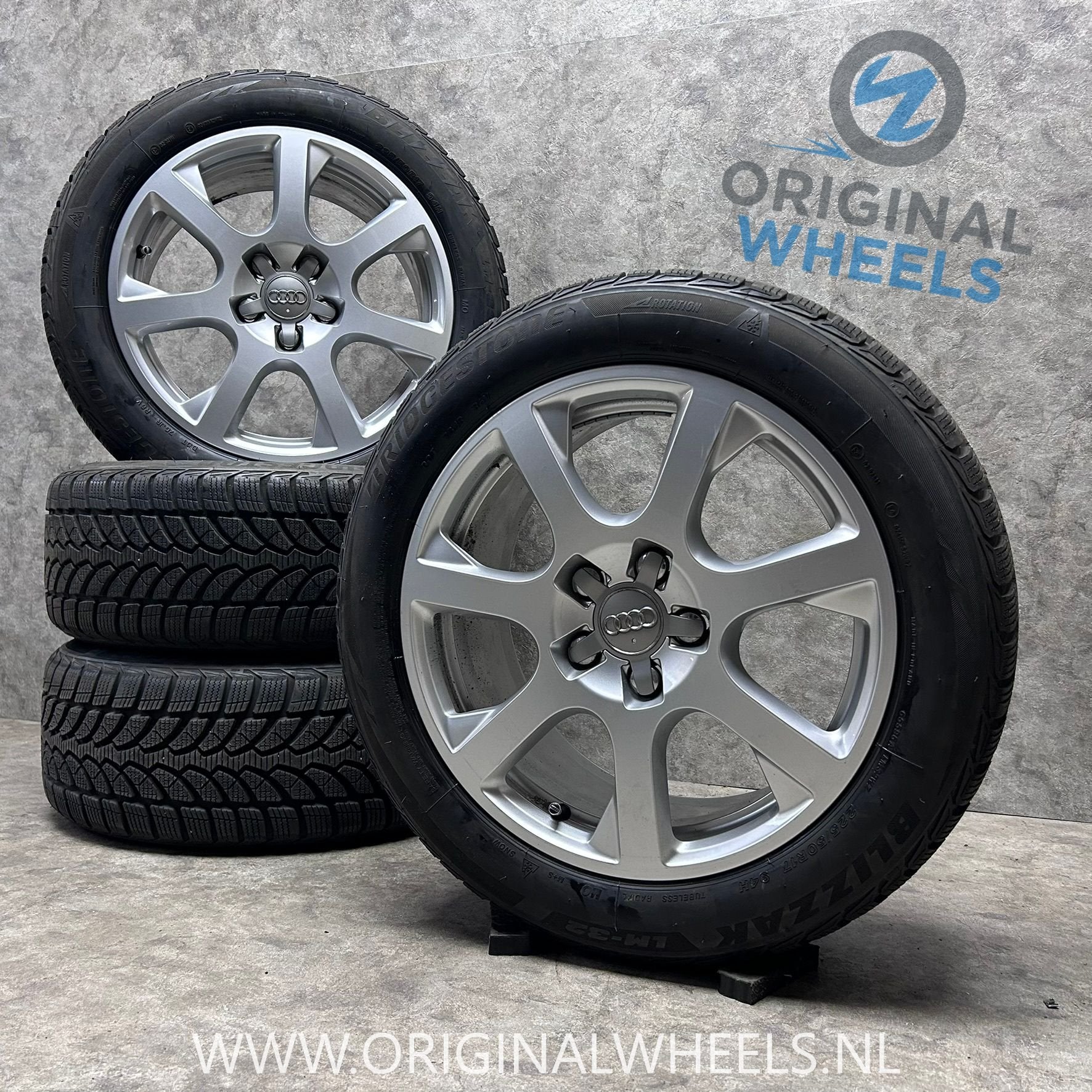 17 inch originele velgen + winterbanden Audi A4 B9 B8, Auto-onderdelen, Gebruikt, -, -, Banden en Velgen