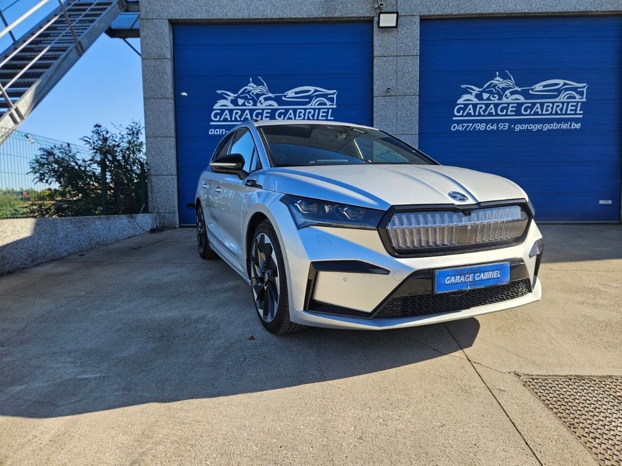 Skoda Enyaq iV 80X Sportline (bj 2023, automaat), Auto's, Automaat, Gebruikt, Zwart, 0 kWh