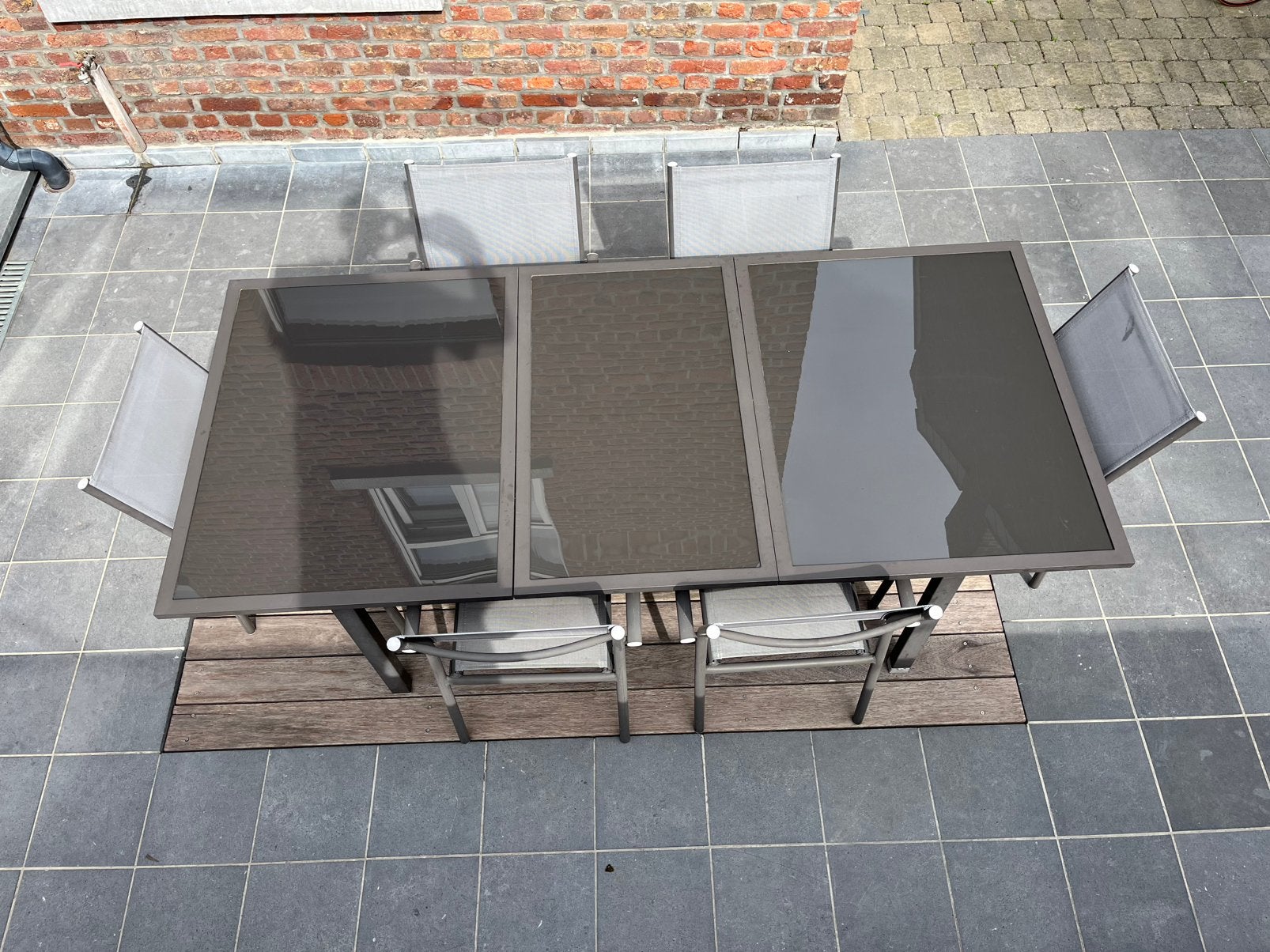 Table de jardin + 6 chaises, Jardin & Terrasse, Enlèvement, Utilisé, Autres matériaux