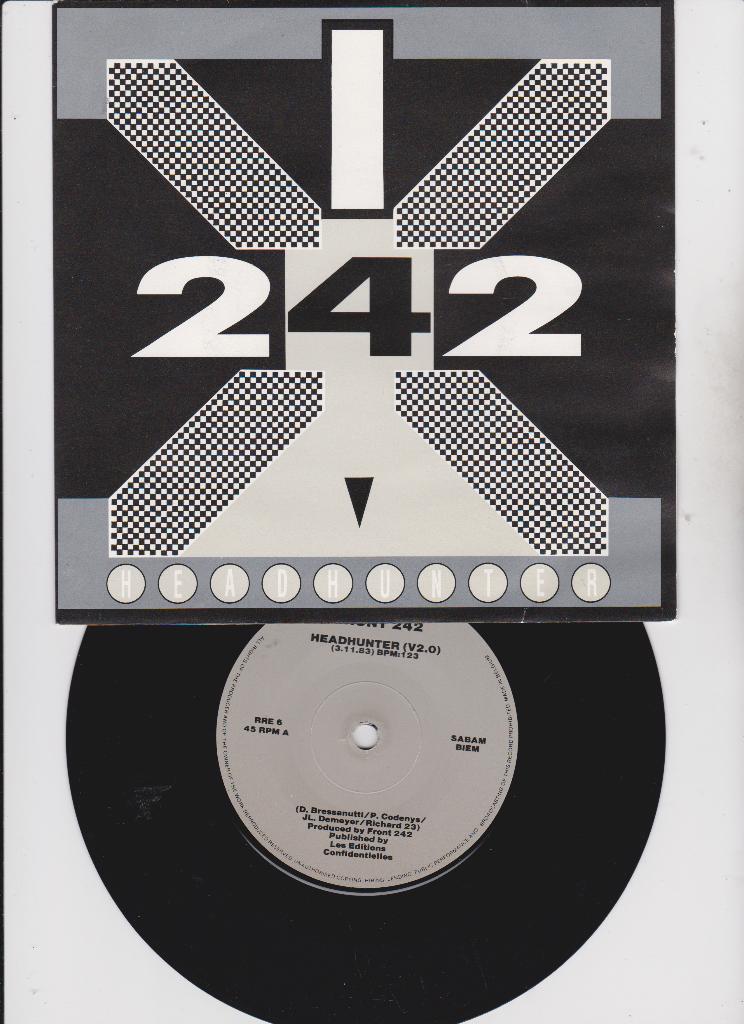 Front 242 – Headhunter  1988   TOP  MINT, Enlèvement ou Envoi, Comme neuf, Pop, 7 pouces