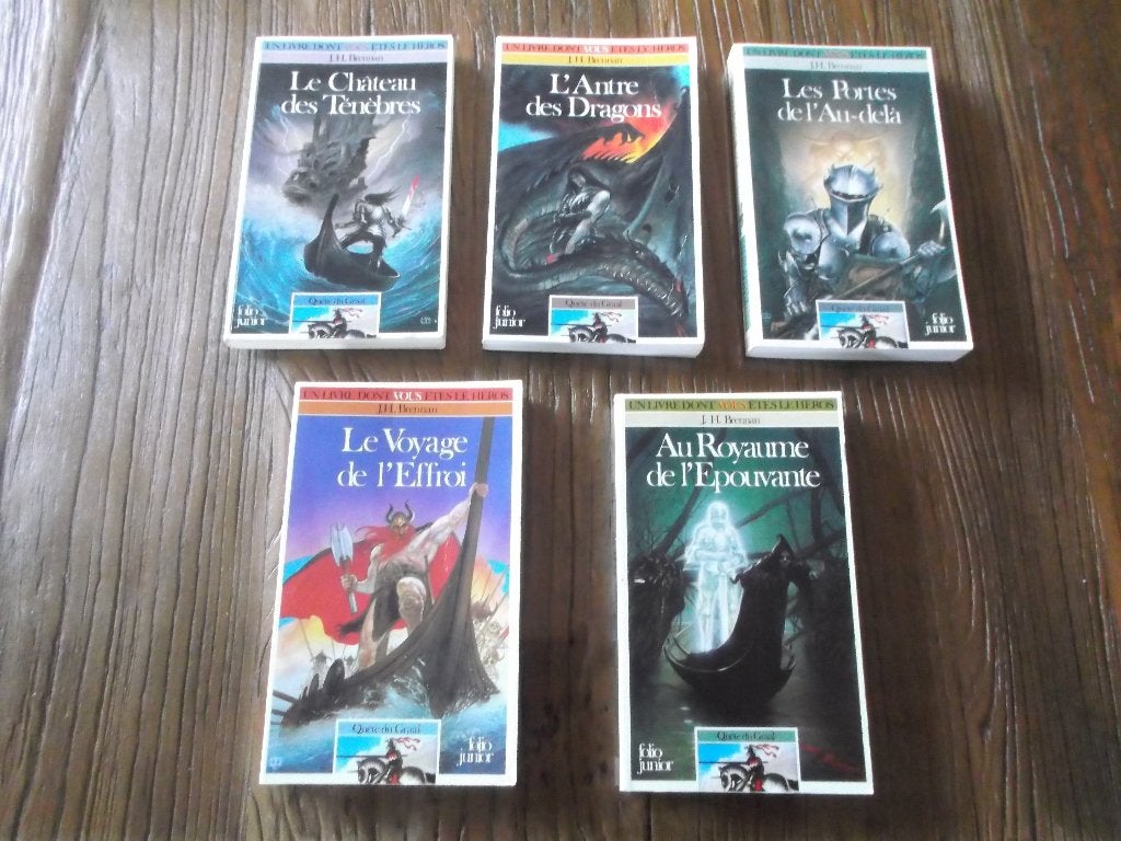 tome 1 à 5 quête du graal livre dont vous êtes le héros, Ophalen of Verzenden, Gelezen