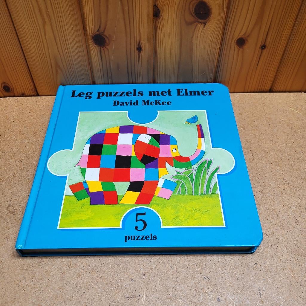 Puzzelboek: Leg puzzels met Elmer, Ophalen of Verzenden, Minder dan 10 stukjes, Gebruikt