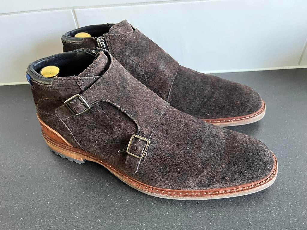 Floris van Bommel herenschoenen maat 8.5 / 42.5 H, Ophalen of Verzenden, Zo goed als nieuw, Bruin, Boots