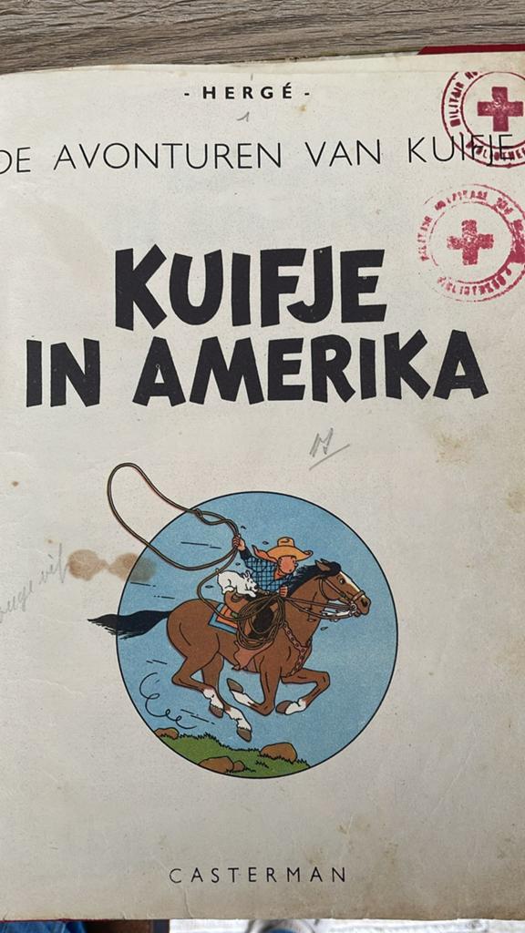 oud Nederlandstalig exemplaar van Kuifje in Amerika, Boeken, Ophalen, Zo goed als nieuw