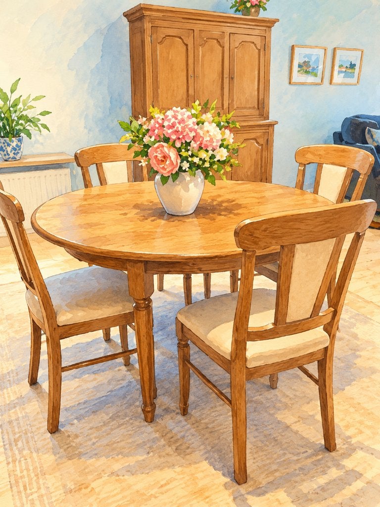 Salle à manger en chêne français 100 % massif, Maison & Meubles, 25 à 50 cm, 150 à 200 cm, Comme neuf, Enlèvement