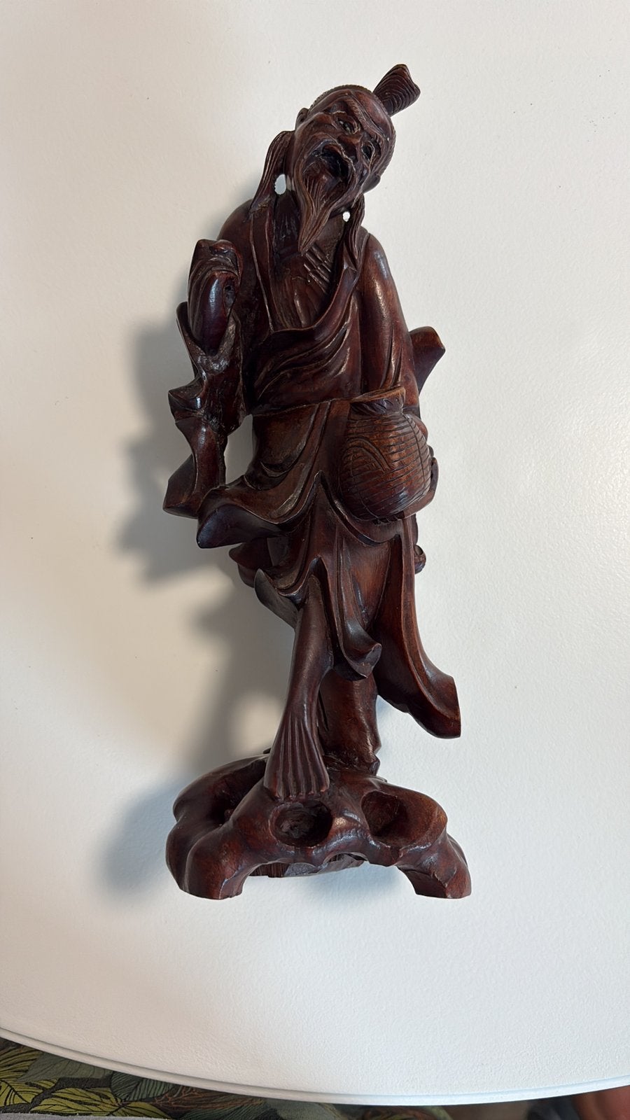 ANCIENNE SCULPTURE EN BOIS CHINOIS, Antiquités & Art, Bois, Brun, Asie, Fait main