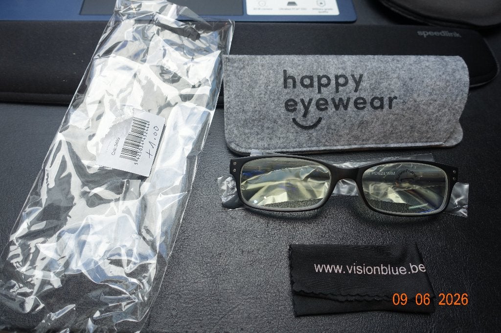Leesbril screen protect glazen +1,00, Handtassen en Accessoires, Zonnebrillen en Brillen | Dames, Ophalen of Verzenden, Zwart