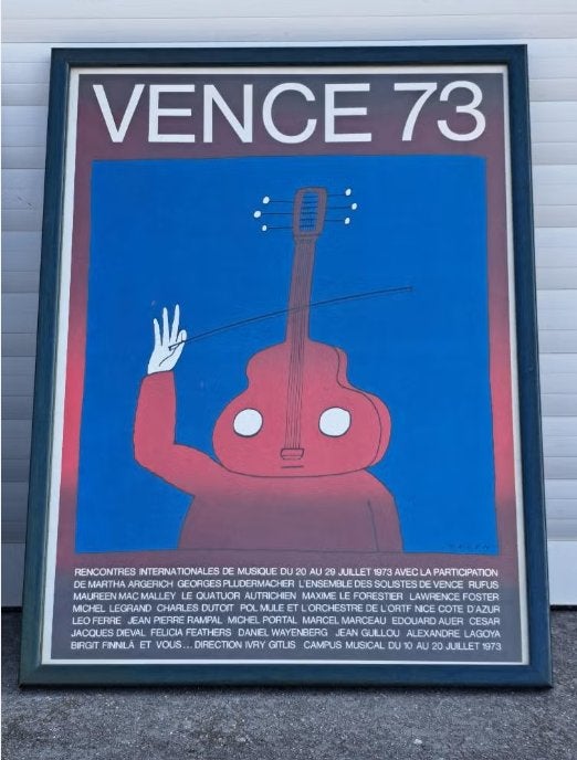 Lithographie vence 73 de jean michel folon, Antiek en Kunst, Kunst | Litho's en Zeefdrukken, Ophalen of Verzenden, Lithografie
