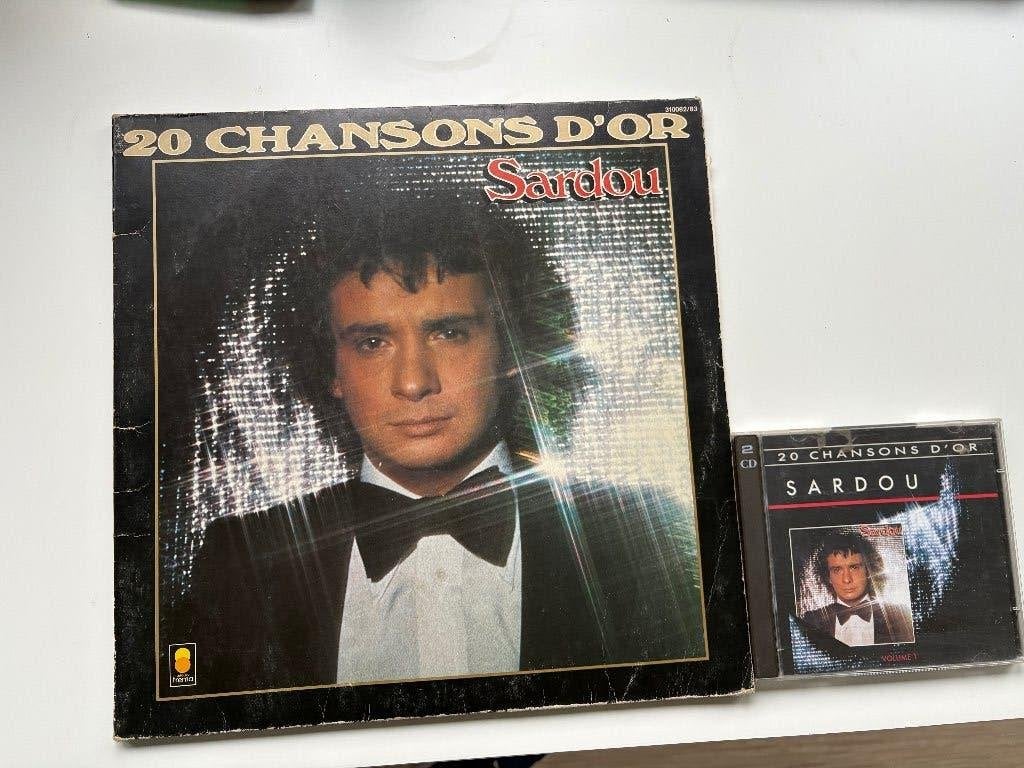Michel Sardou 20 Chansons d’Or (double LP & CD), LP, Gebruikt, Overige genres, Ophalen of Verzenden