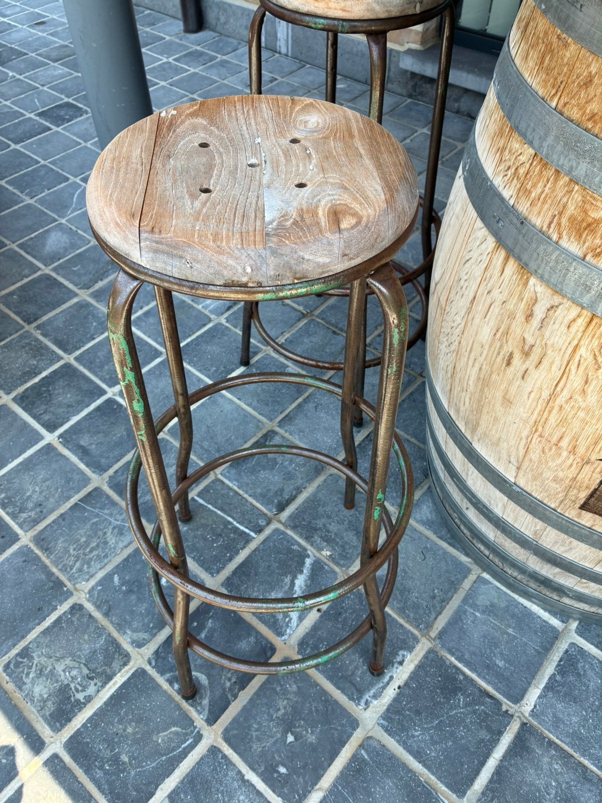 Duvel tafel met barkrukken, Maison & Meubles, Enlèvement, Comme neuf