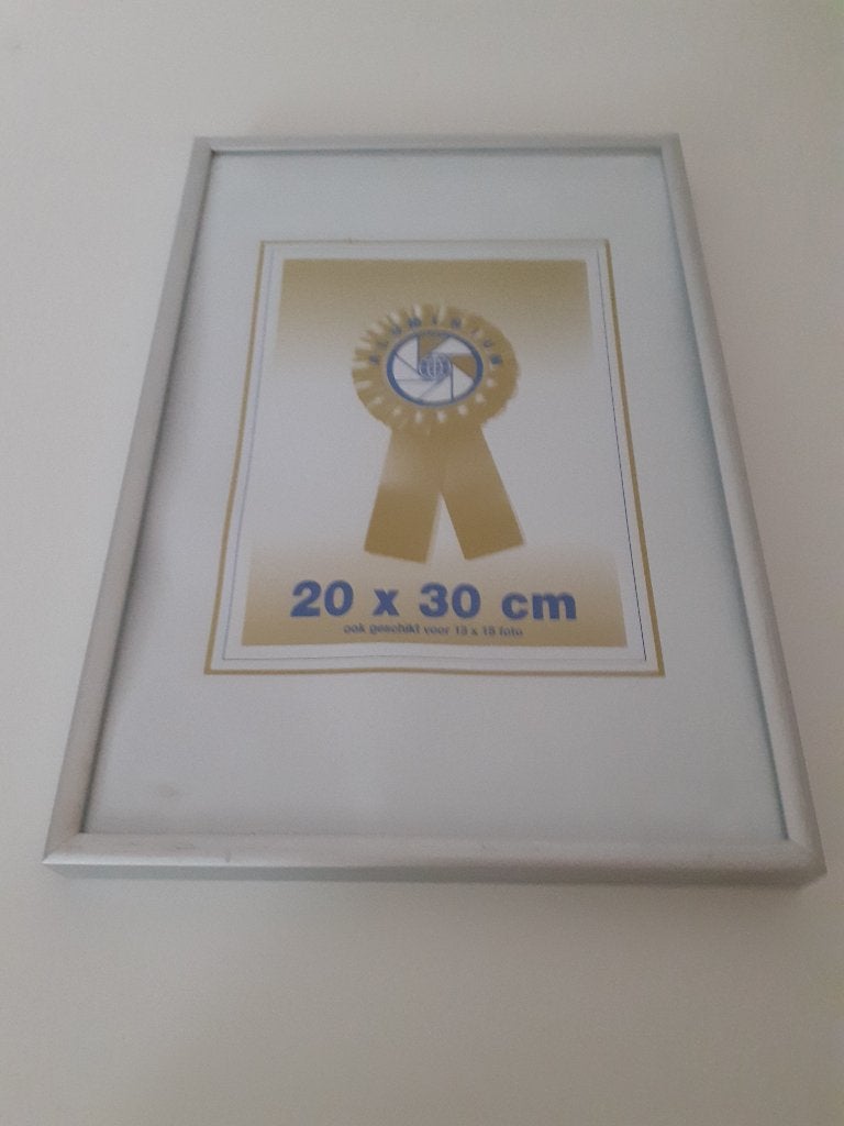 Fotolijst* 20 x 30, aluminium lijst, Audio, Tv en Foto, Fotografie | Fotolijsten, Hangend, Gebruikt, Zilver, Metaal
