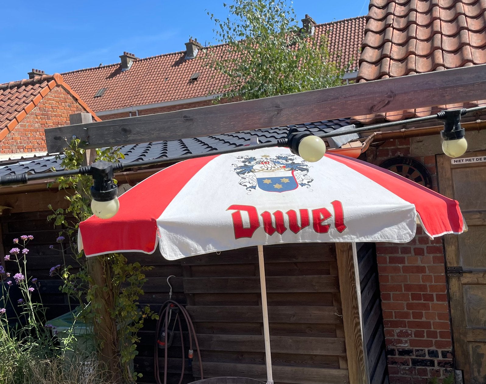 Parasol Duvel, Inclinable, Enlèvement, Parasol sur pied, Utilisé
