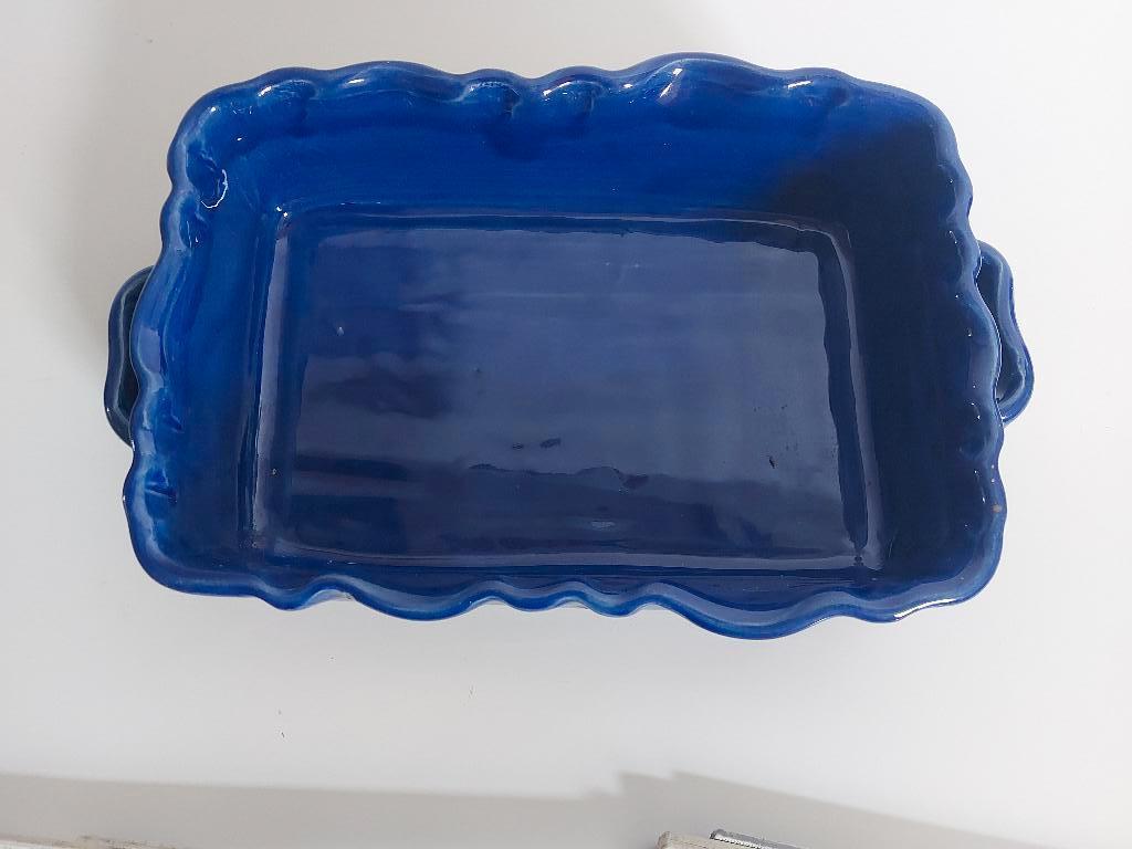 Blauwe ovenschaal, Ophalen, Zo goed als nieuw, Keramiek, Kom(men)