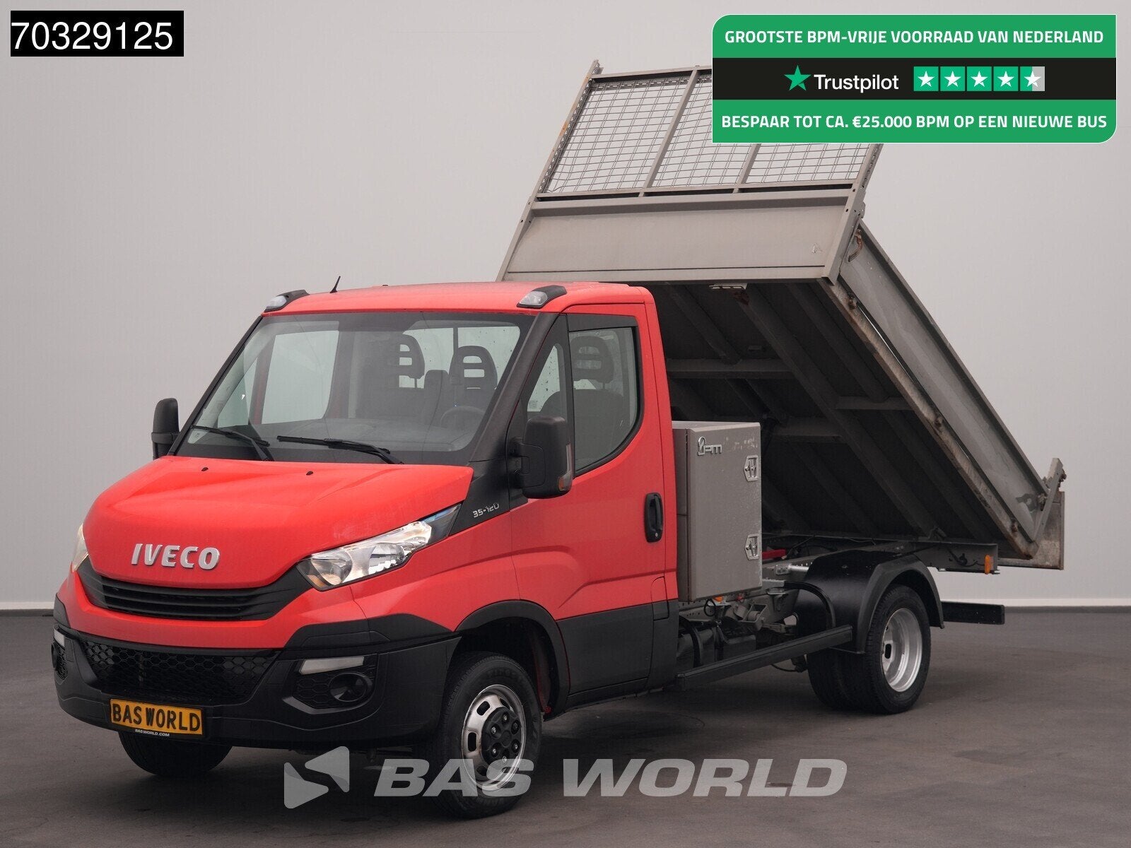 Iveco Daily 35C12 Kipper met Kist Dubbellucht 3,5t Trekhaak, Achat, Euro 6, Entreprise, Diesel