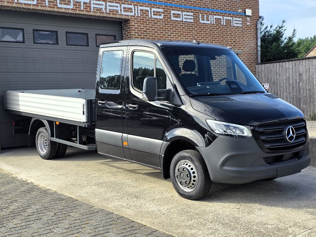 Mercedes Sprinter 519 Laadbak Dub Cab 6ZITS - NIEUW 0KM 2026, Autos, Achat, Euro 6, Entreprise, Noir