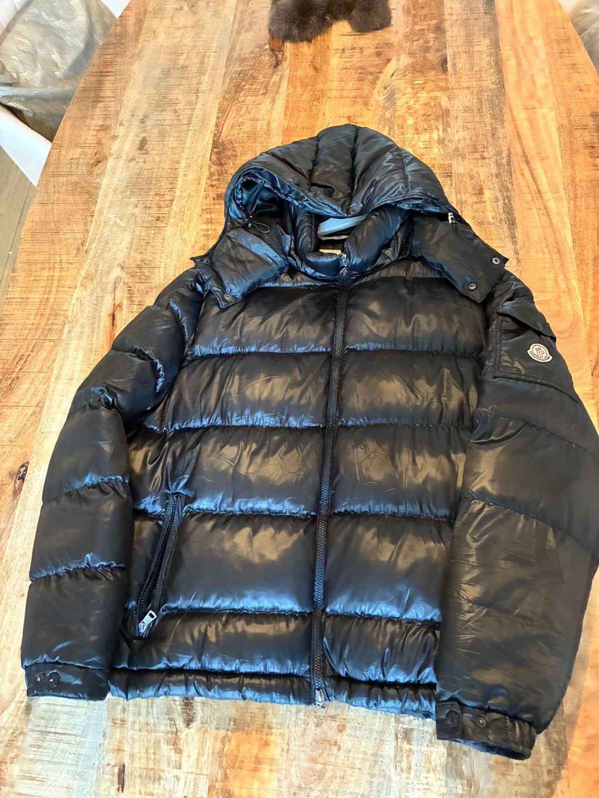 MONCLER blauw, Ophalen of Verzenden, Zo goed als nieuw, Maat 56/58 (XL), Blauw
