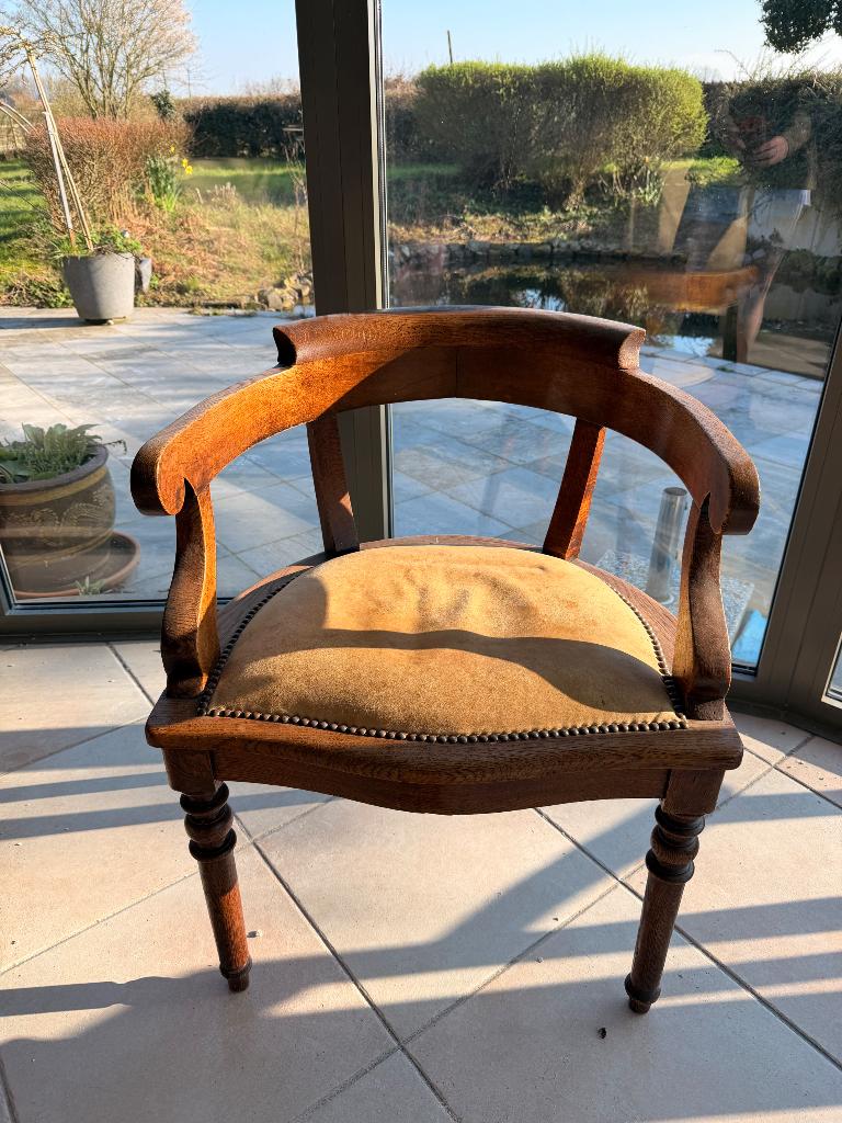 Vintage loungestoel, Huis en Inrichting, Fauteuils, Ophalen, Gebruikt, Leer