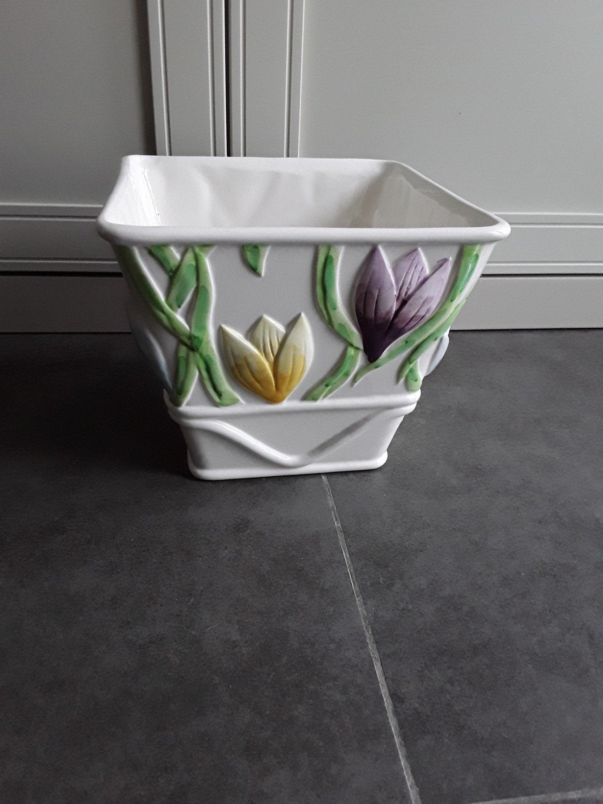 IKEA bloempot, Tuin en Terras, Vierkant, Zo goed als nieuw, Minder dan 40 cm, Aardewerk