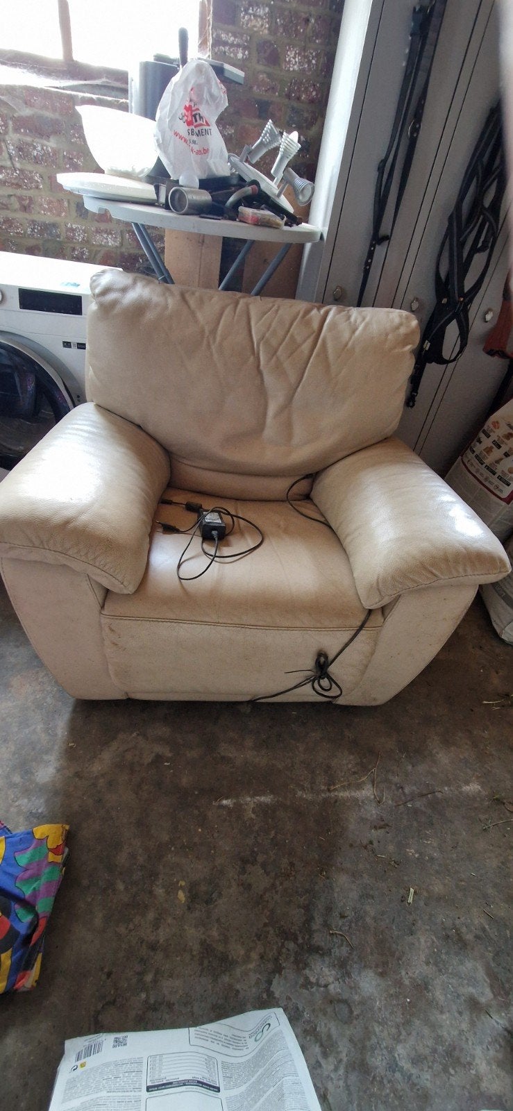 Fauteuil 1 place, 75 à 100 cm, Comme neuf, Enlèvement, Cuir