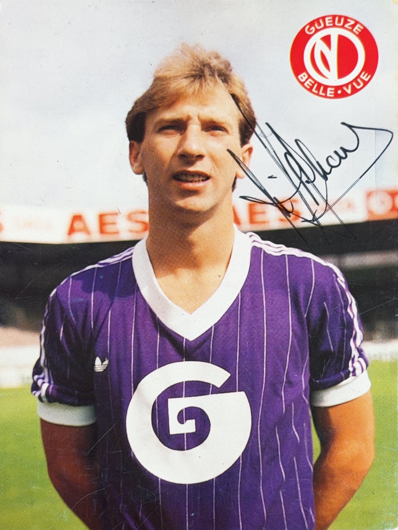 Spelerskaart Wim Hofkens - RSCA Anderlecht - seizoen 83/84, Verzamelen, Verzenden, Zo goed als nieuw, Spelerskaart
