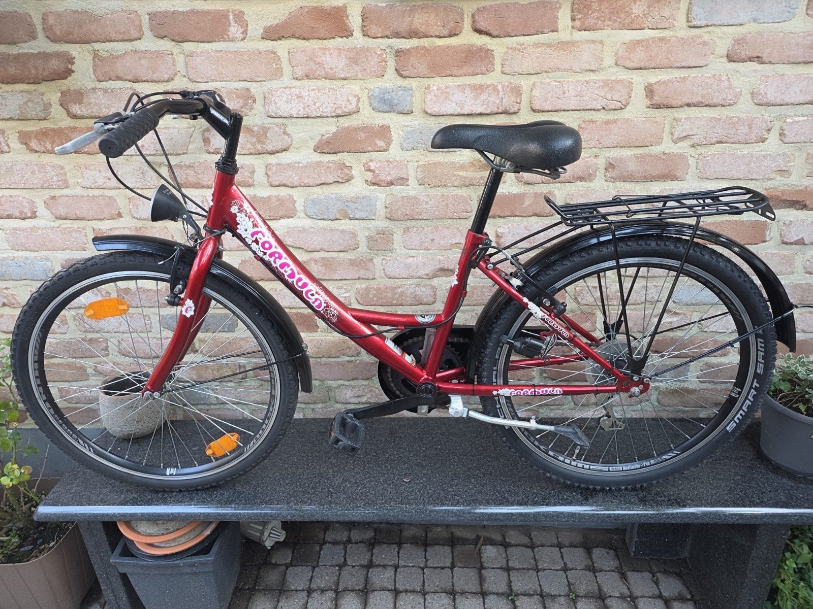 meisjes fiets te koop 7 a 8 jarigen, Enlèvement, Utilisé, Frein sur jante, 16 à 20 pouces