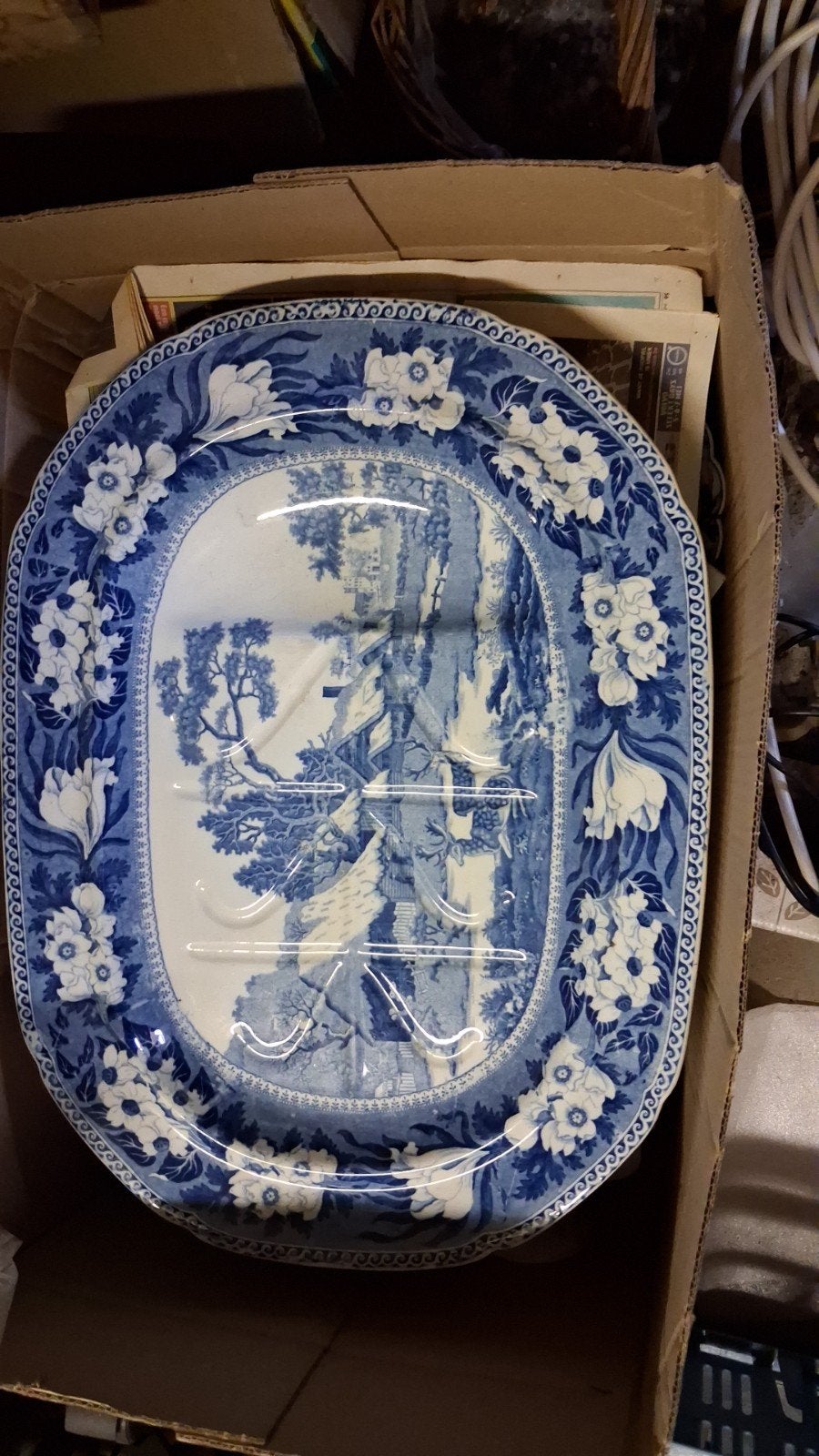 Grote visschaal  UK 1820 ROGERS 55 cm perfecte staat, Ophalen