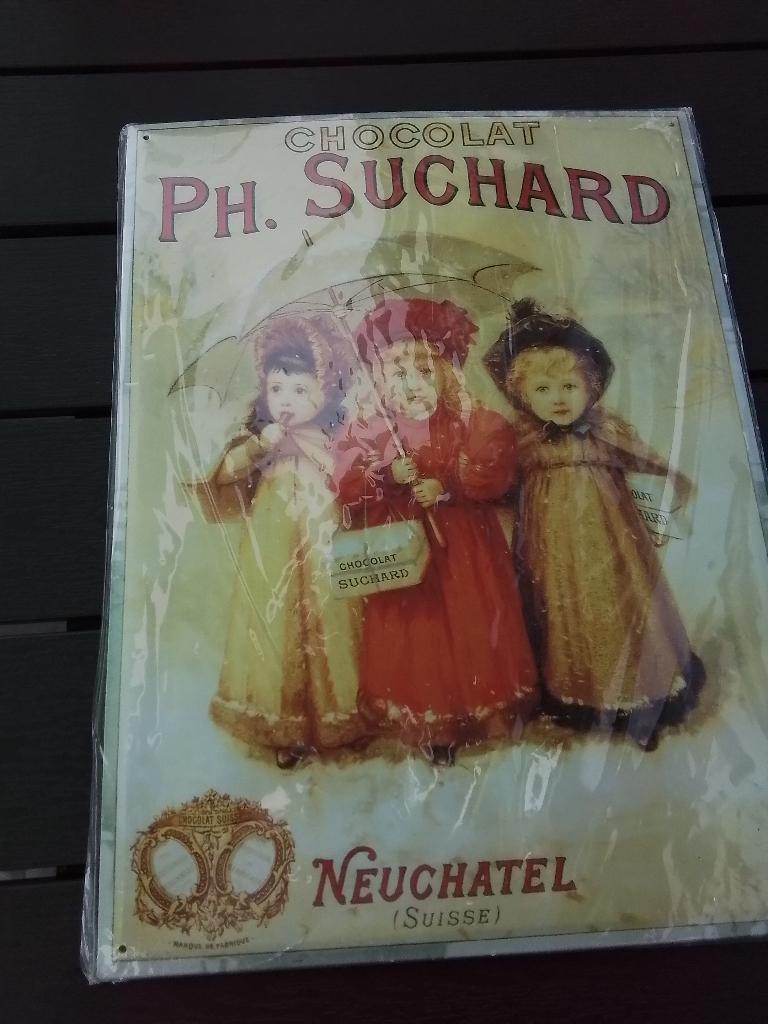 Reclame bord chocolat ph suchard, Enlèvement, Comme neuf, Panneau publicitaire