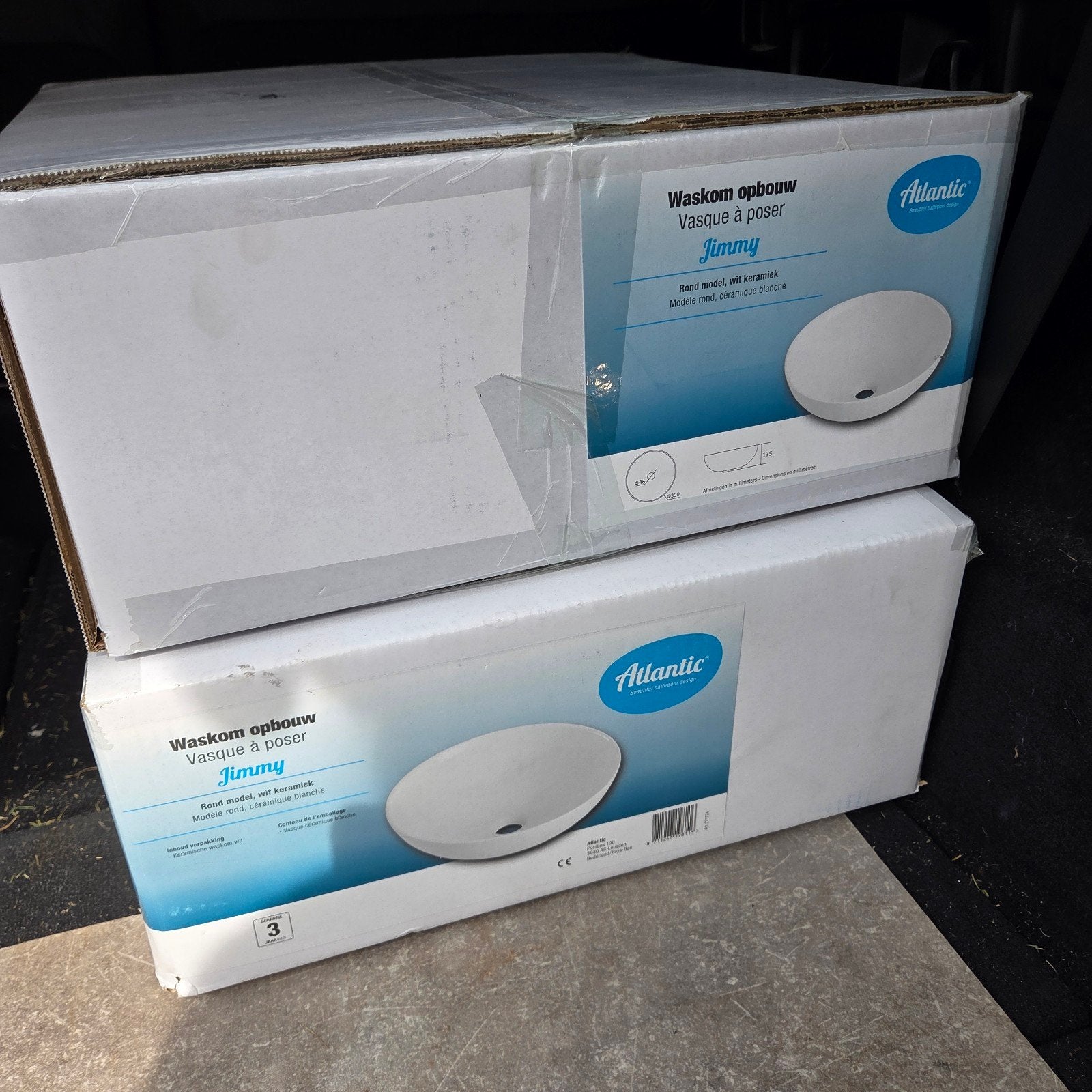2 lavabos en saillie blancs à vendre, Bricolage & Construction, Thermostats, Enlèvement