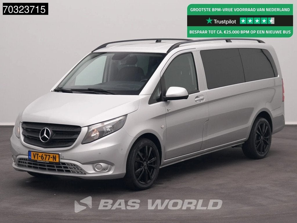 Mercedes Vito 114 Automaat Dubbel Cabine L2H1 Trekhaak Airco, Auto's, Bestelwagens en Lichte vracht, Euro 5, Stof, Gebruikt, 4 cilinders