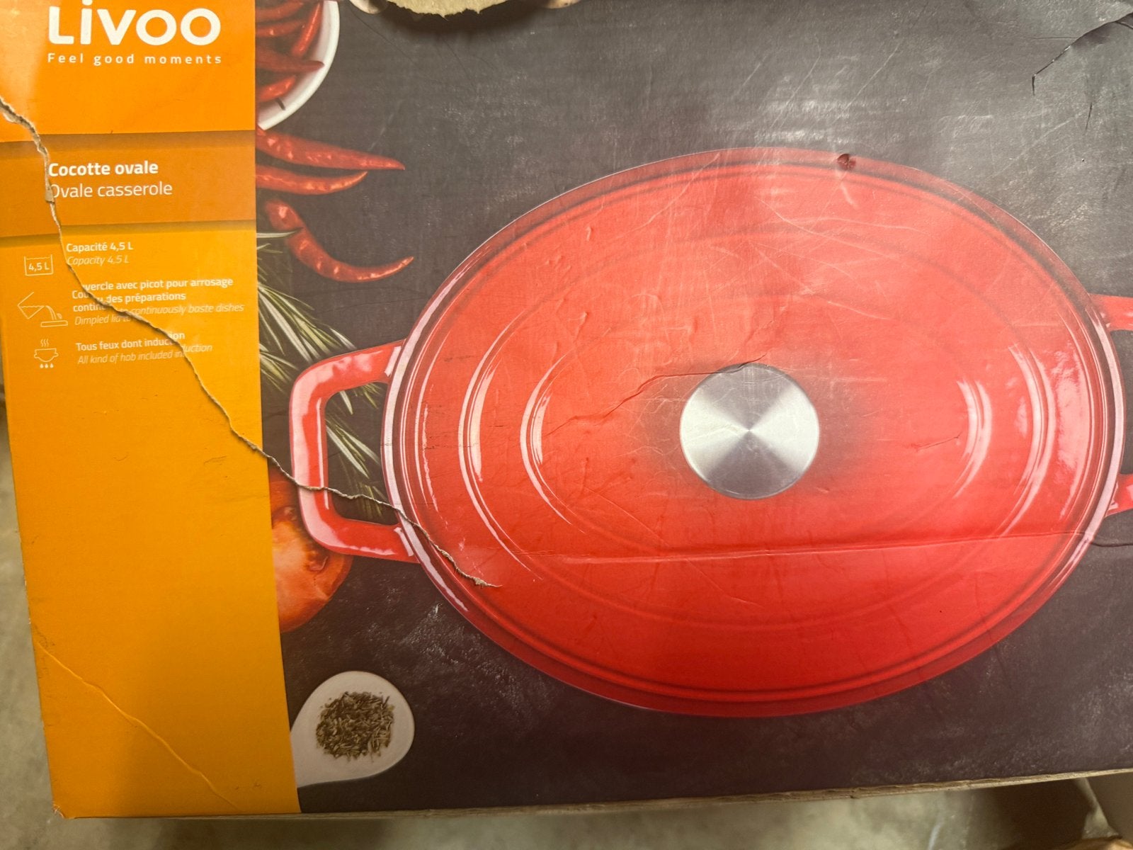 Ovale gietijzeren siif/braadpan, Enlèvement ou Envoi, Comme neuf, Cocotte