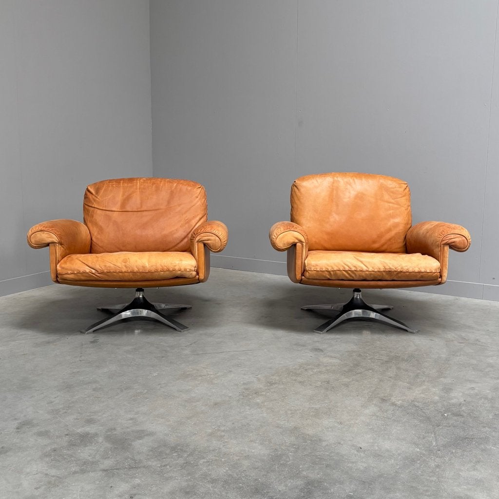 Fauteuil De Sede DS31 en cuir design vintage des années 1970, Maison & Meubles, Fauteuils, Enlèvement, Utilisé, Bois, Vintage design