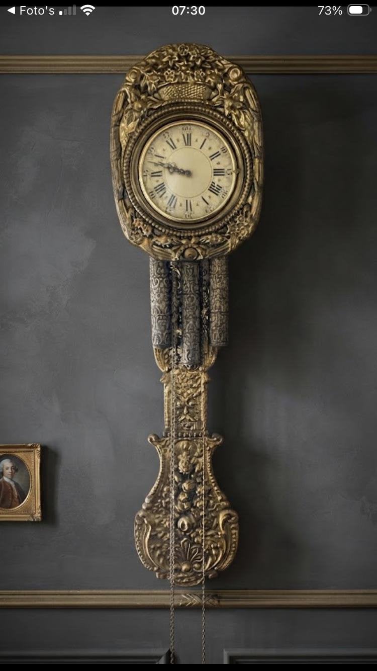 Prachtige Antieke Franse Comtoise Klok, Antiek en Kunst, Ophalen